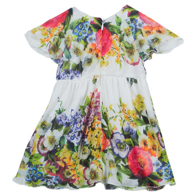 Pre Owned Dolce & Gabbana Floral Short Sleeve Dress 6-9 Months 