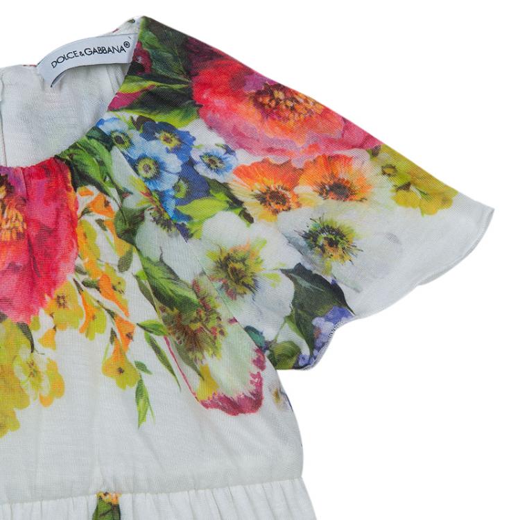 Pre Owned Dolce & Gabbana Floral Short Sleeve Dress 6-9 Months 
