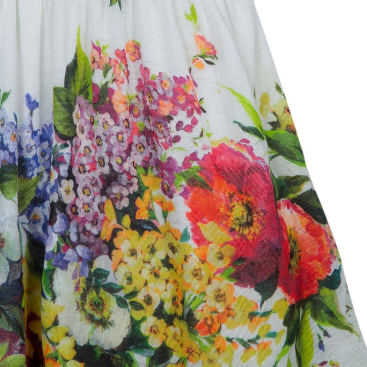 Pre Owned Dolce & Gabbana Floral Short Sleeve Dress 6-9 Months 
