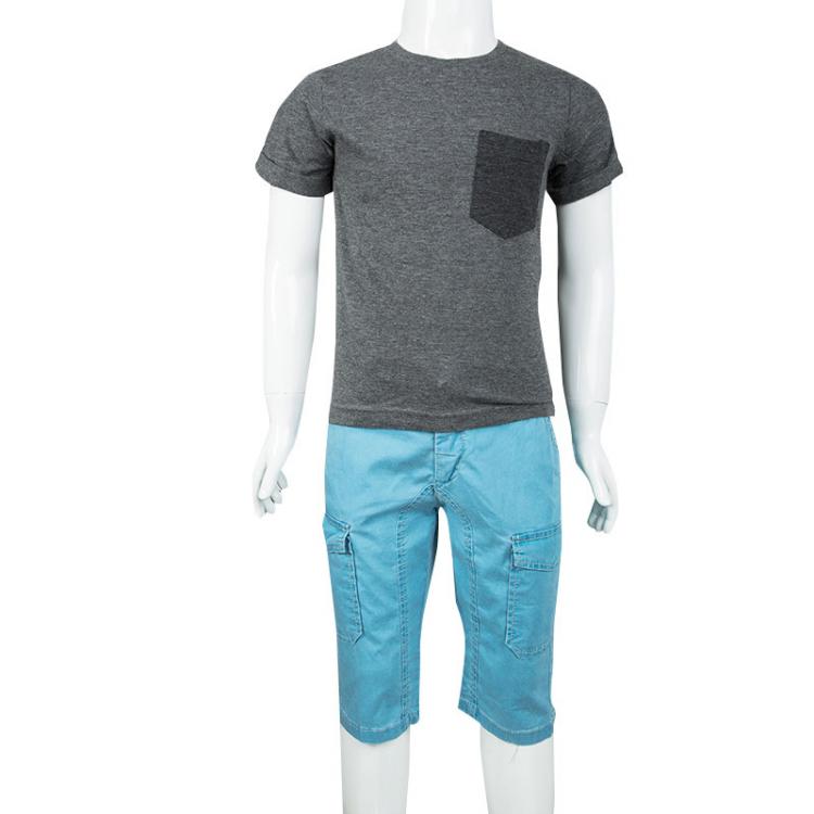 Pre Owned Fendi Blue Cold Pigment Overdyed Cotton Cargo Pants 4 Yrs 