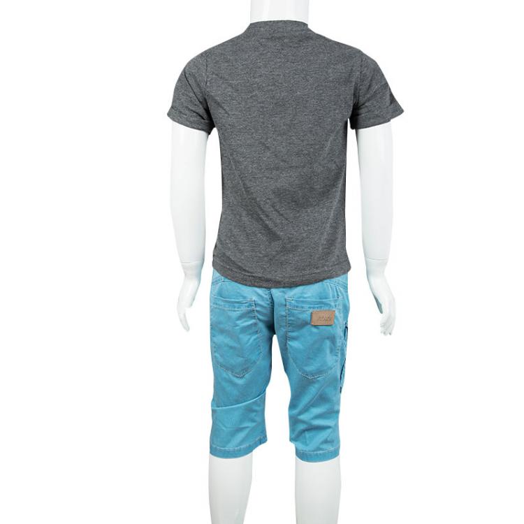 Pre Owned Fendi Blue Cold Pigment Overdyed Cotton Cargo Pants 4 Yrs 