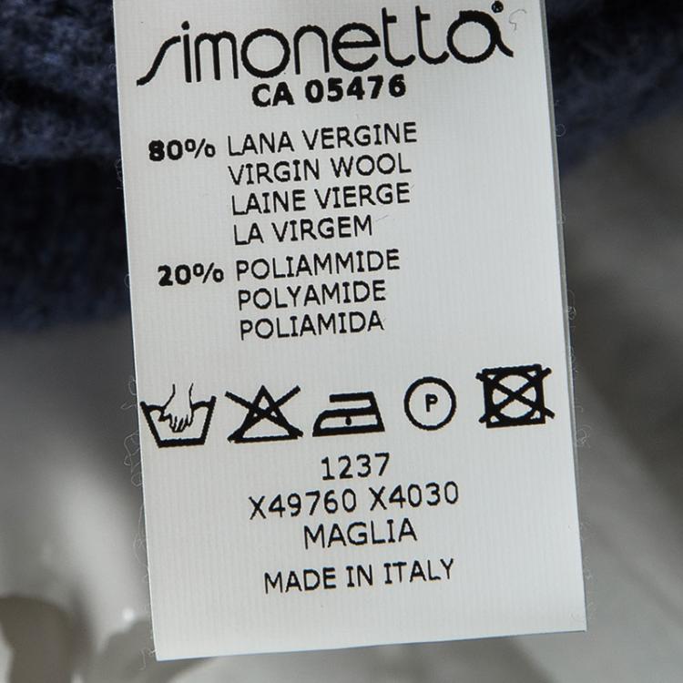 Pre Owned Fendi Blue Wool Toggle Button Detail Long Sleeve Cardigan 4 Yrs