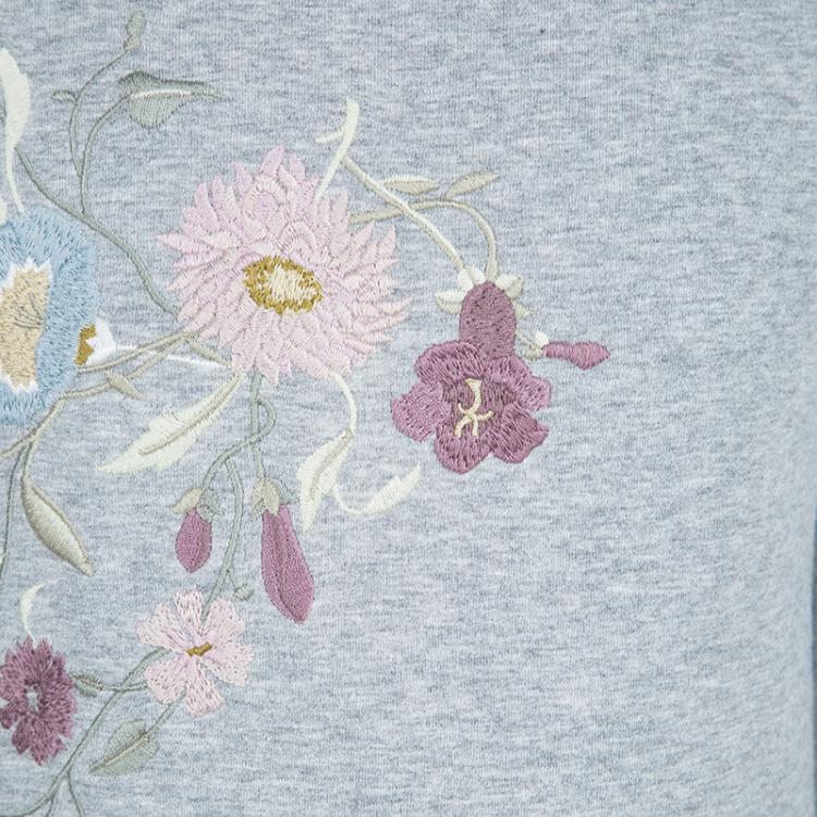 Pre Owned Gucci Kids Grey Floral Embroidered Tracksuit 6 Yrs