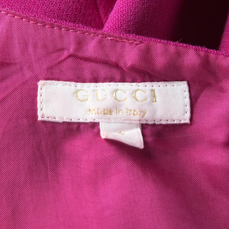 Pre Owned Gucci Pink Horsebit Detail Cap Sleeve Dress 6 Yrs