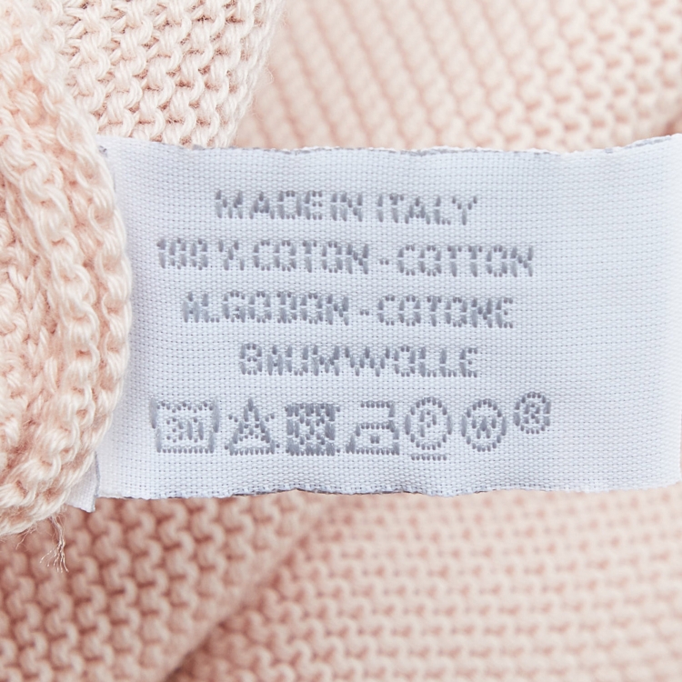 Pre Owned Hermes Pink Cotton Knit Cabriole Baby Gift Set 6M