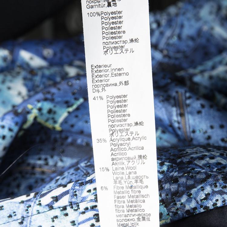 Pre Owned Jean Paul Gaultier Junior Indigo Printed Prunelle Dress 12 Yrs