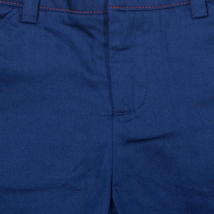 Pre Owned Little Marc Jacobs Navy Blue Cotton Shorts 12 Months