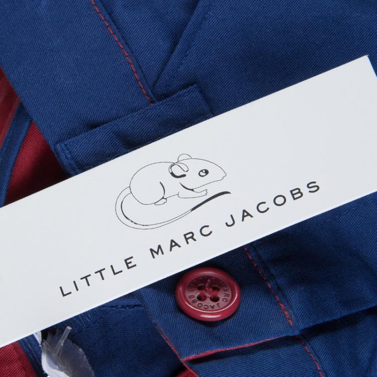 Pre Owned Little Marc Jacobs Navy Blue Cotton Shorts 12 Months