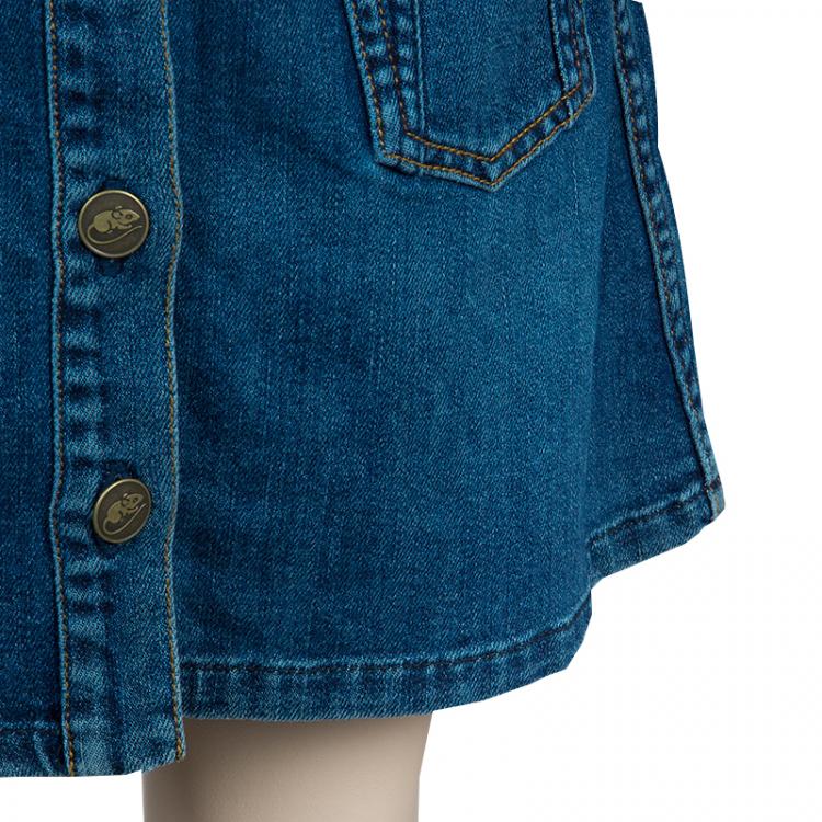 Pre Owned Little Marc Jacobs Blue Denim Buttondown Skirt 12 Yrs