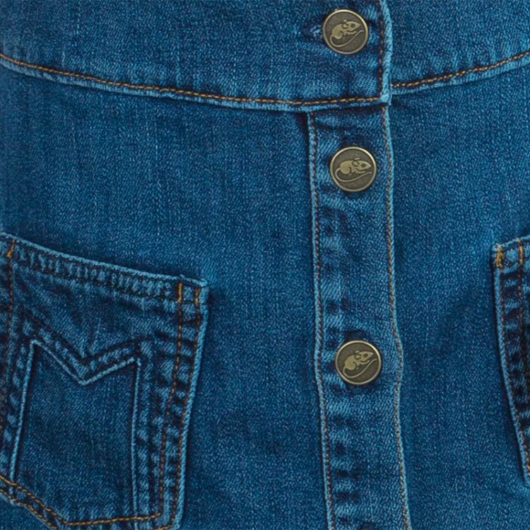 Pre Owned Little Marc Jacobs Blue Denim Buttondown Skirt 12 Yrs