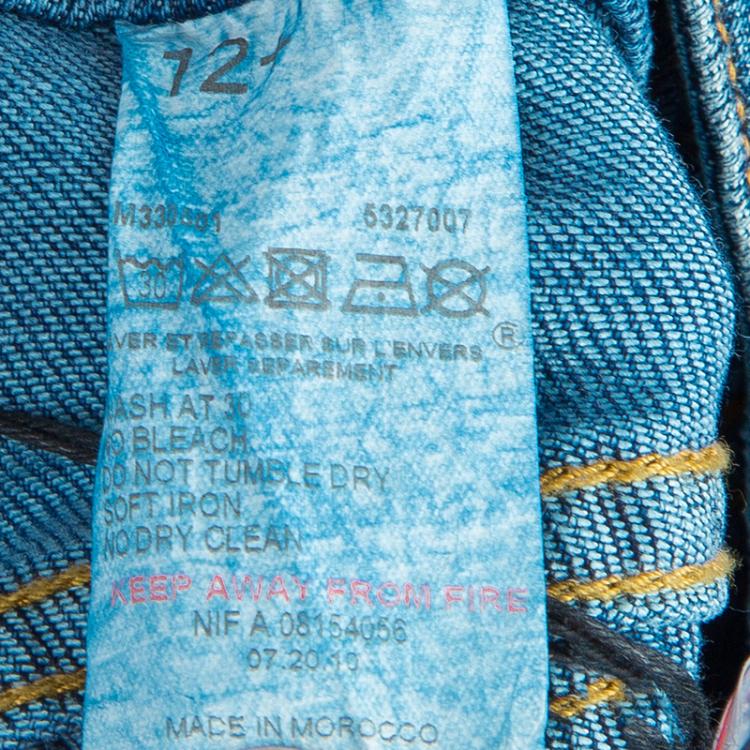 Pre Owned Little Marc Jacobs Blue Denim Buttondown Skirt 12 Yrs