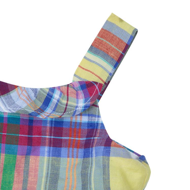 مملوكة مسبقًا Ralph Lauren Multicolor Plaid Sleeveless Dress and Bloomer Set 6 Months