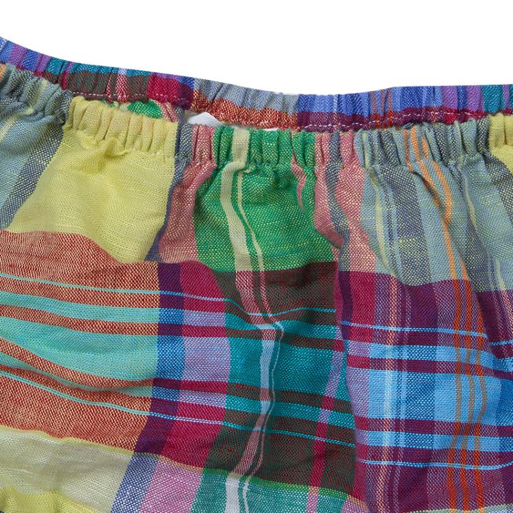 مملوكة مسبقًا Ralph Lauren Multicolor Plaid Sleeveless Dress and Bloomer Set 6 Months