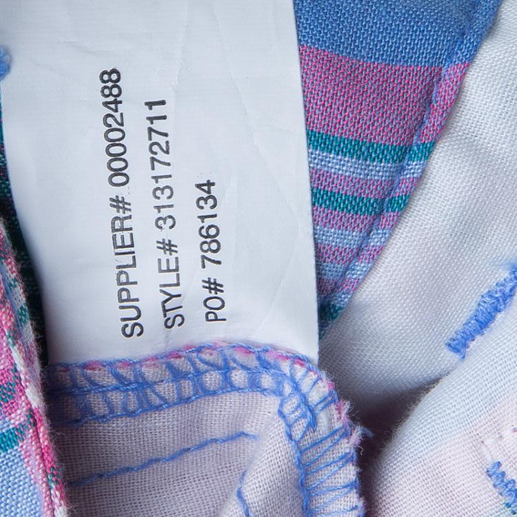 Pre Owned Ralph Lauren Multicolor Checked Belted Bermuda Shorts 8 Yrs