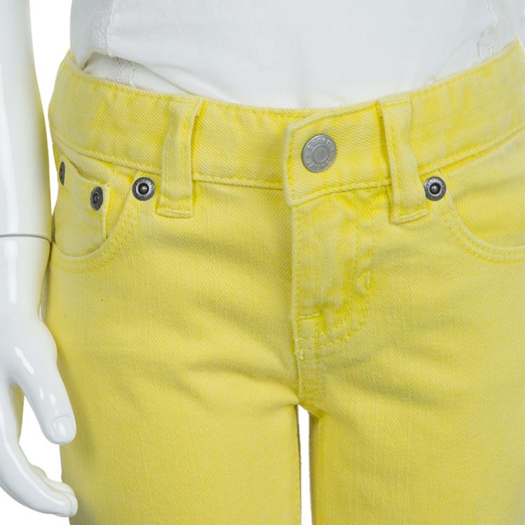 Pre Owned Ralph Lauren Yellow Denim Bowery Skinny Jeans 3 Yrs