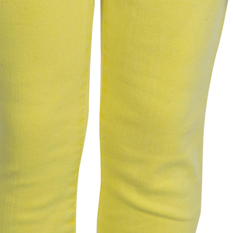 Pre Owned Ralph Lauren Yellow Denim Bowery Skinny Jeans 3 Yrs