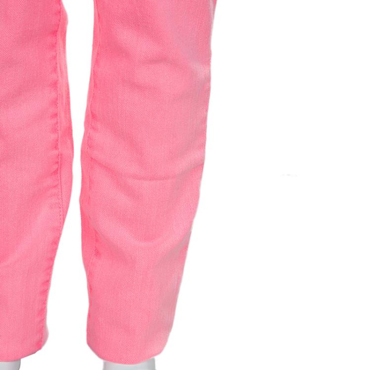Pre Owned Ralph Lauren Neon Pink Denim Bowery Skinny Jeans 10 Yrs