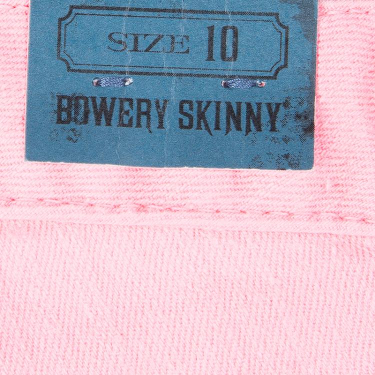 Pre Owned Ralph Lauren Neon Pink Denim Bowery Skinny Jeans 10 Yrs