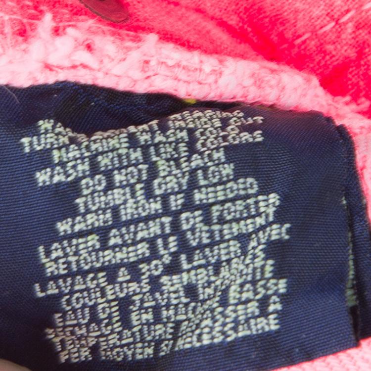 Pre Owned Ralph Lauren Neon Pink Denim Bowery Skinny Jeans 10 Yrs