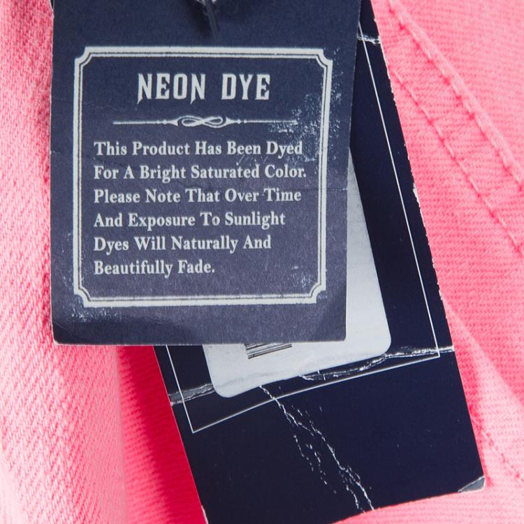 Pre Owned Ralph Lauren Neon Pink Denim Bowery Skinny Jeans 10 Yrs