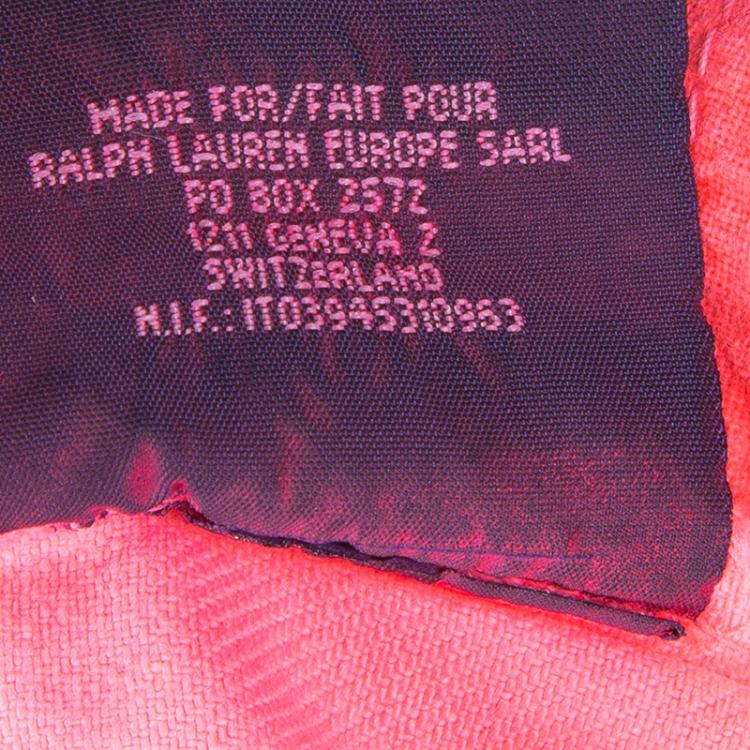 Pre Owned Ralph Lauren Neon Pink Denim Bowery Skinny Jeans 12 Months