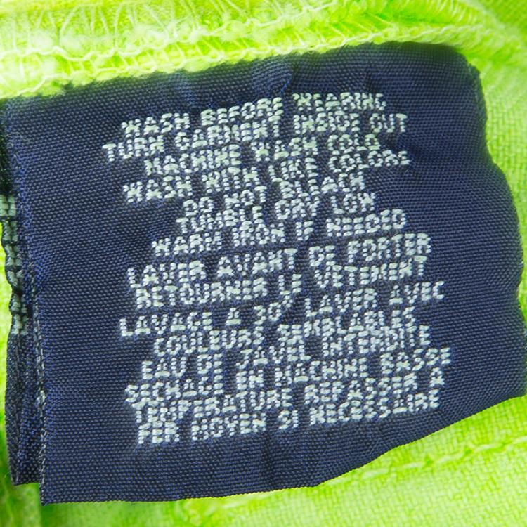 Pre Owned Ralph Lauren Neon Green Denim Bowery Skinny Jeans 12 Yrs