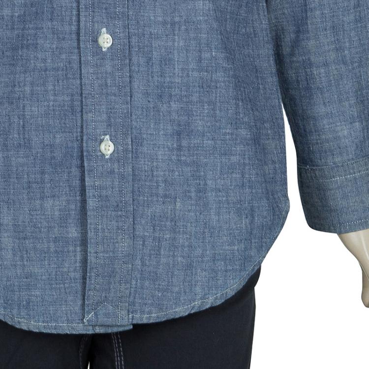 Pre Owned Ralph Lauren Indigo Chambray Long Sleeve Button-Down Shirt 4 Yrs