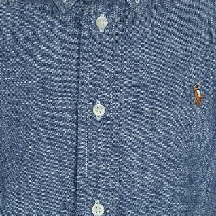 Pre Owned Ralph Lauren Indigo Chambray Long Sleeve Button-Down Shirt 4 Yrs