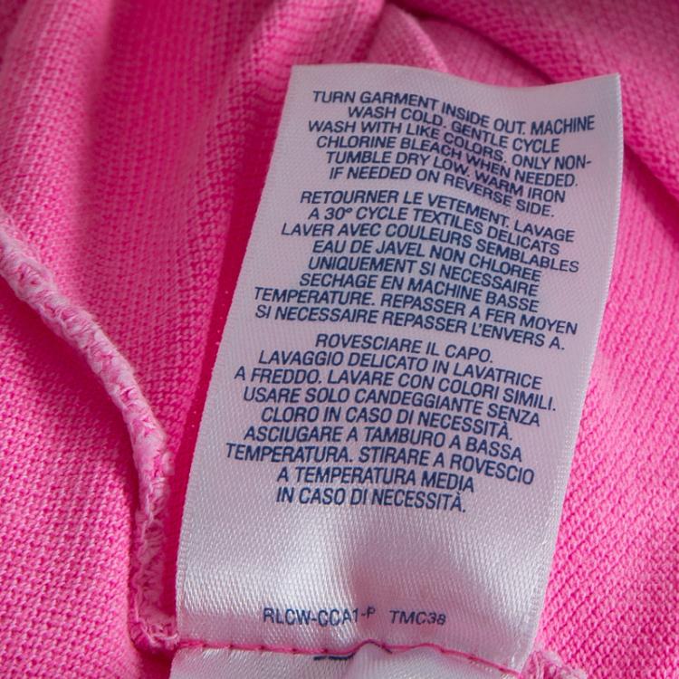 Pre Owned Ralph Lauren Neon Pink Polo T-Shirt 6 Yrs