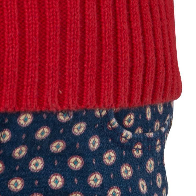 Pre Owned Polo By Ralph Lauren Red Cable Knit Crewneck Sweater 3 Yrs
