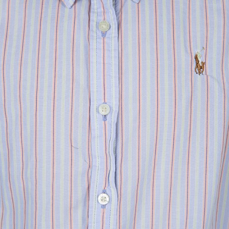 Pre Owned Ralph Lauren Striped Sleeveless Cotton Top 8 Yrs