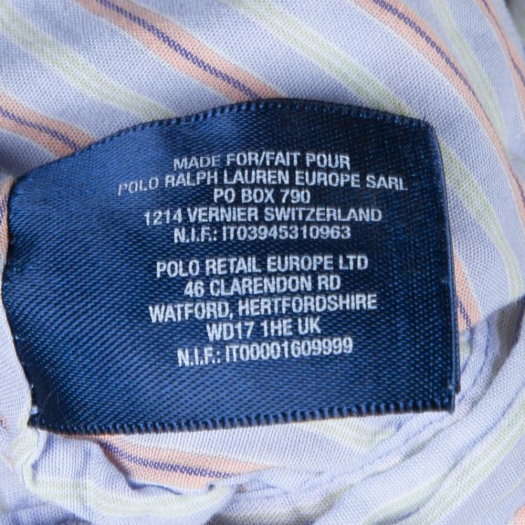 Pre Owned Ralph Lauren Striped Sleeveless Cotton Top 8 Yrs