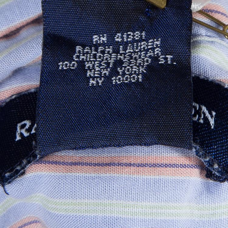 Pre Owned Ralph Lauren Striped Sleeveless Cotton Top 8 Yrs