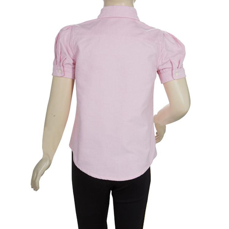 Pre Owned Ralph Lauren Pink Short Sleeve Buttondown Shirt 5 Yrs