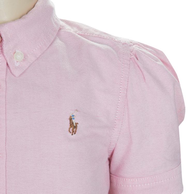 Pre Owned Ralph Lauren Pink Short Sleeve Buttondown Shirt 5 Yrs