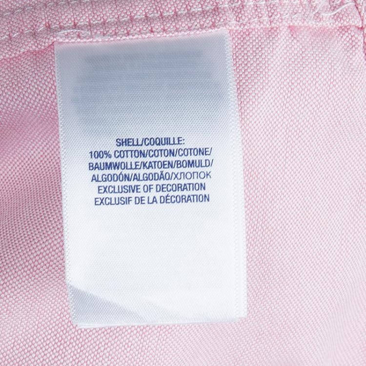 Pre Owned Ralph Lauren Pink Short Sleeve Buttondown Shirt 3 Yrs