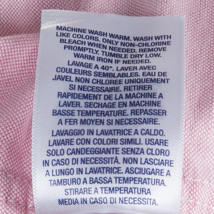 Pre Owned Ralph Lauren Pink Short Sleeve Buttondown Shirt 3 Yrs