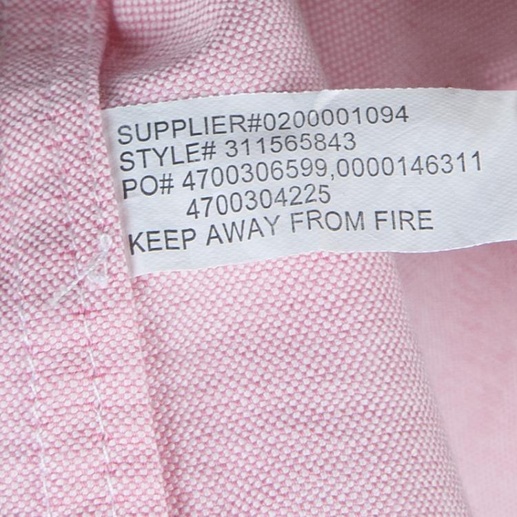 Pre Owned Ralph Lauren Pink Short Sleeve Buttondown Shirt 3 Yrs