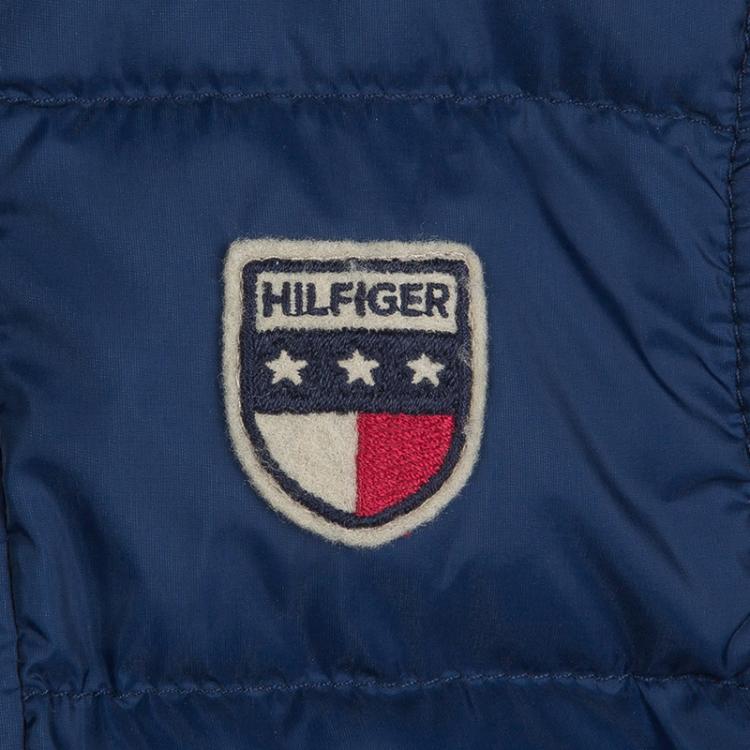 Pre Owned Tommy Hilfiger Blue Quilted Hooded Nirvada Down Jacket 3 Yrs