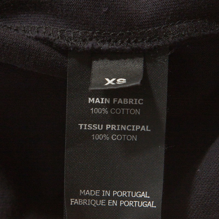 Pre Owned Vetements Black Washed Out Cotton Oversized Embroidered T-Shirt XS