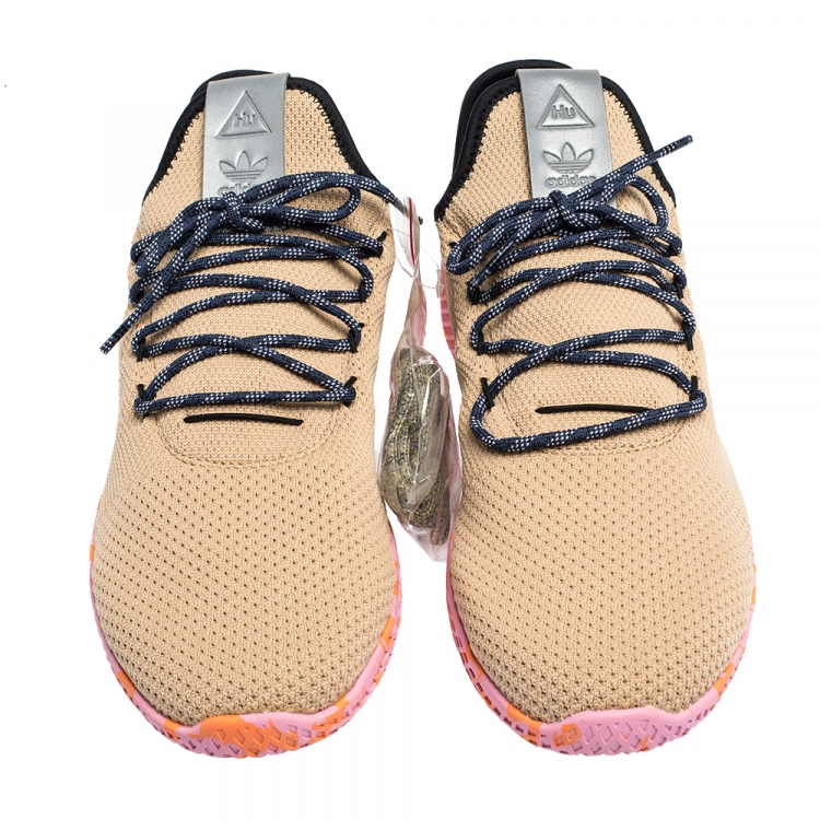 Pre Owned Pharrell Williams x Adidas Multicolor Knit Fabric PW Tennis Hu Sneakers Size 46