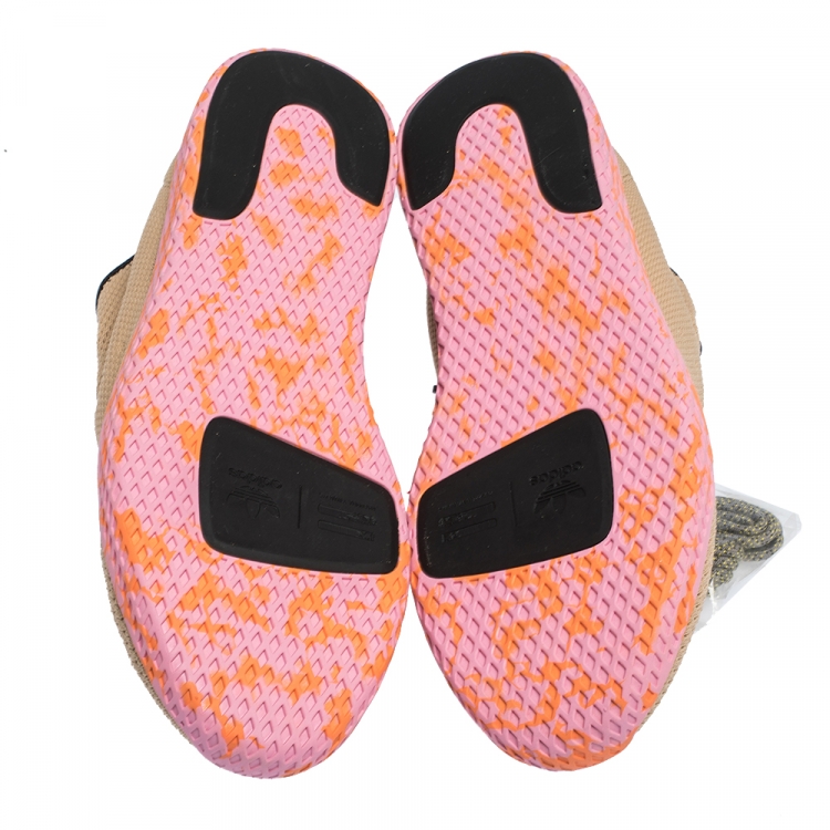 Pre Owned Pharrell Williams x Adidas Multicolor Knit Fabric PW Tennis Hu Sneakers Size 46
