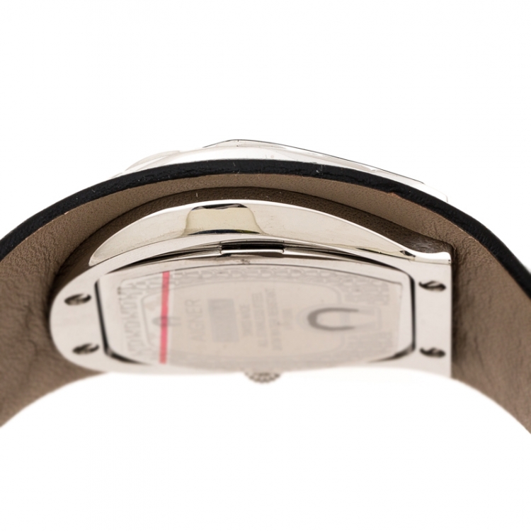 Pre Owned Aigner White Stainless Steel L'Aquila A41200 Women's Wristwatch 36 mm