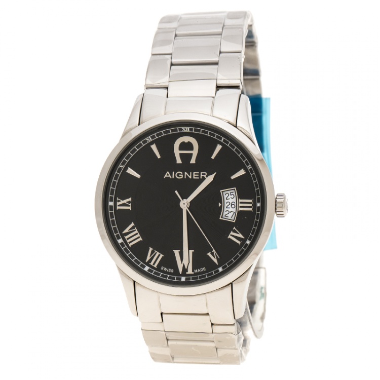 Aigner Black Stainless Steel Modica A32752 Men's Wristwatch 40 mm 