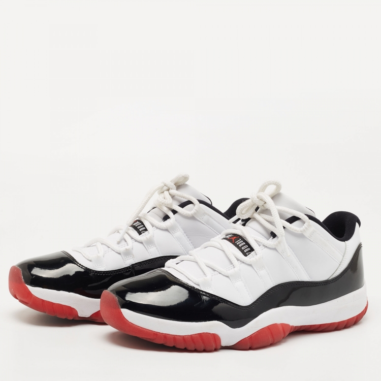 Air Jordan 11 Tricolor Patent and Leather Concord Bred Sneakers