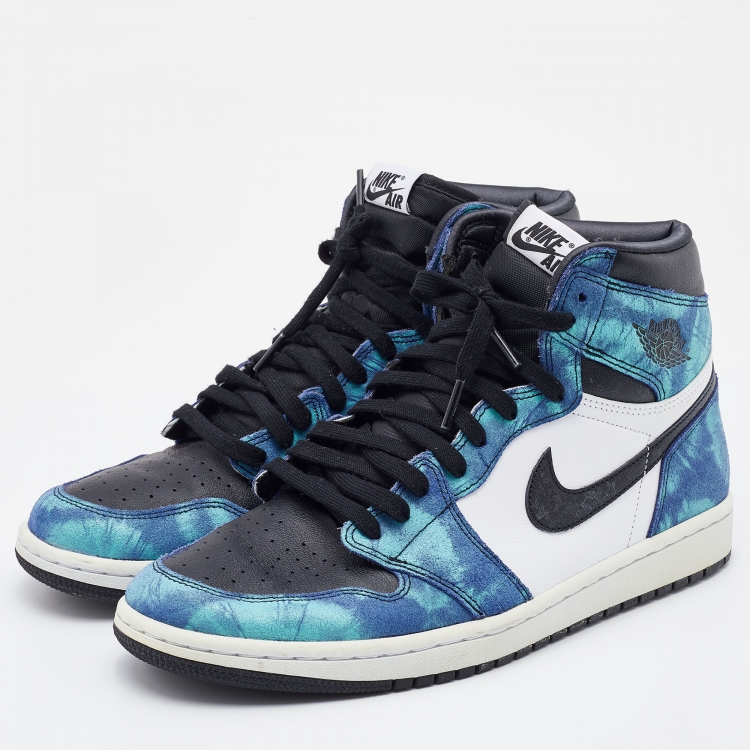 Air Jordan Multicolor Leather Tie Dye Air Jordan 1 Retro High Top