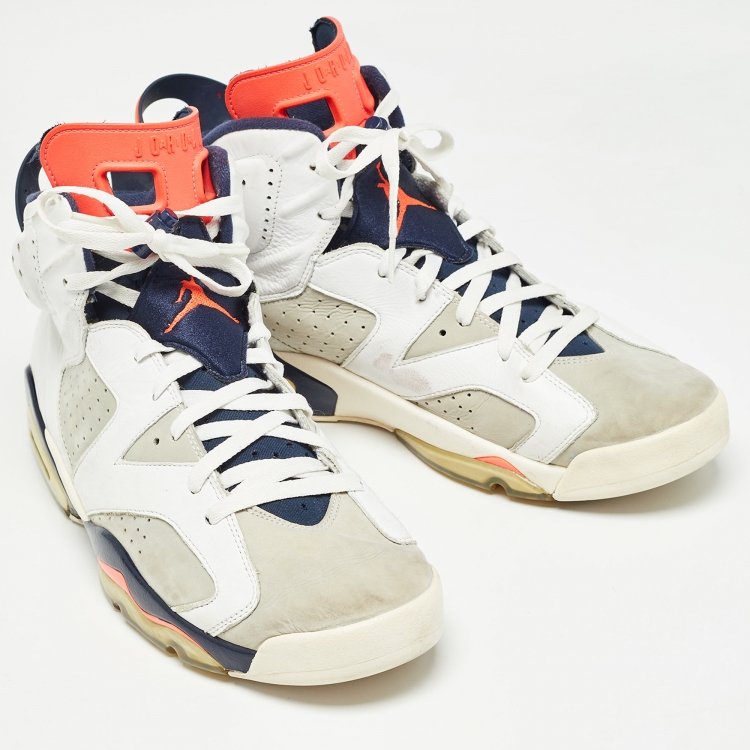 Pre Owned Air Jordans Multicolor Leather Jordan 6 Retro Tinker Sneakers Size 48.5