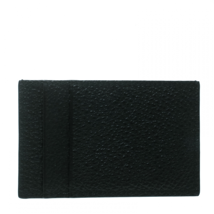 Pre Owned Alexander McQueen Black Leather Card Holder