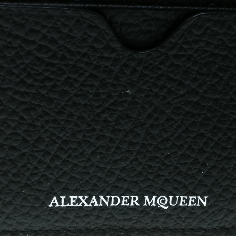 Pre Owned Alexander McQueen Black Leather Card Holder
