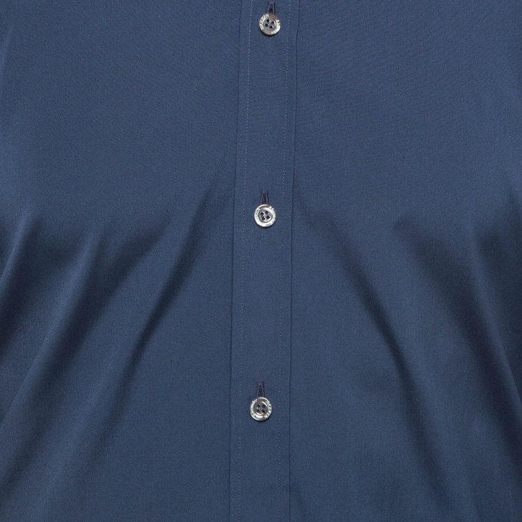 Pre Owned Alexander McQueen Blue Cotton Harness Shirt M